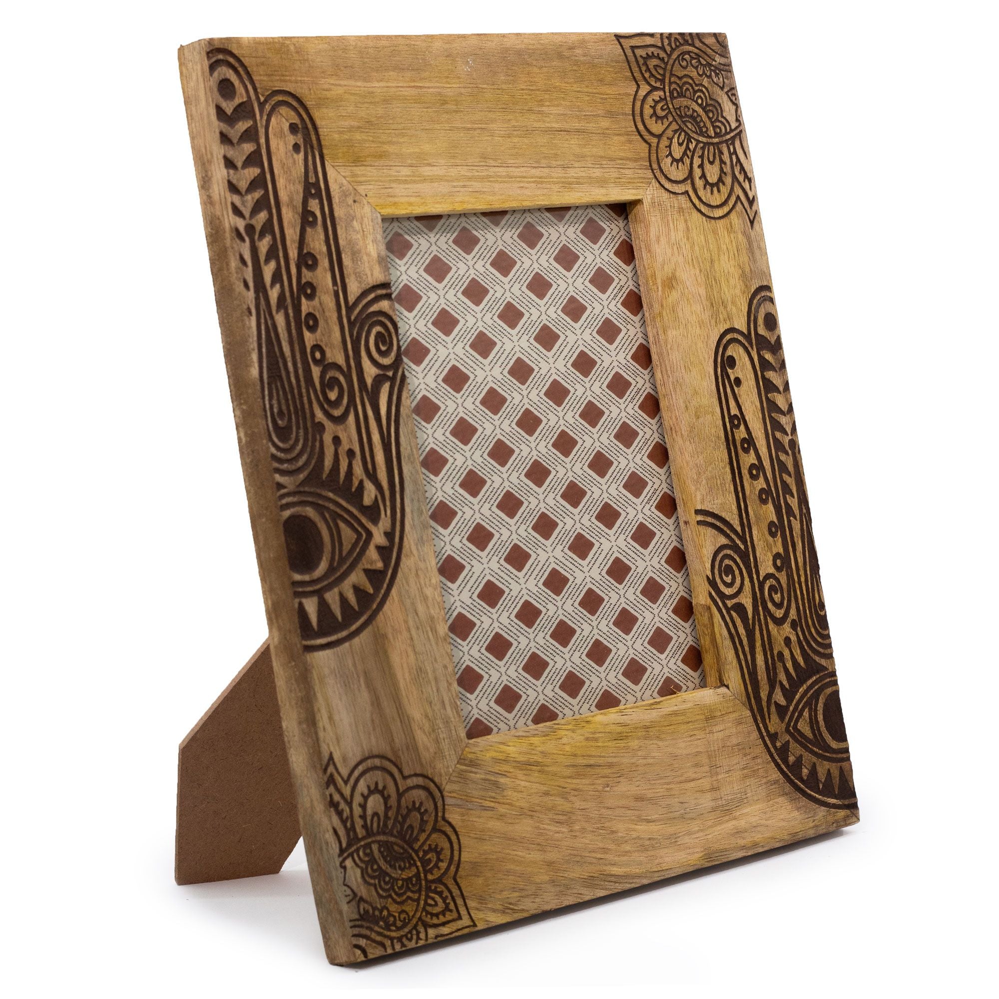Lrg Mango Wood Picture Frame (for 13x18cm) 28x23x2cm - Hansa - Black – Medium