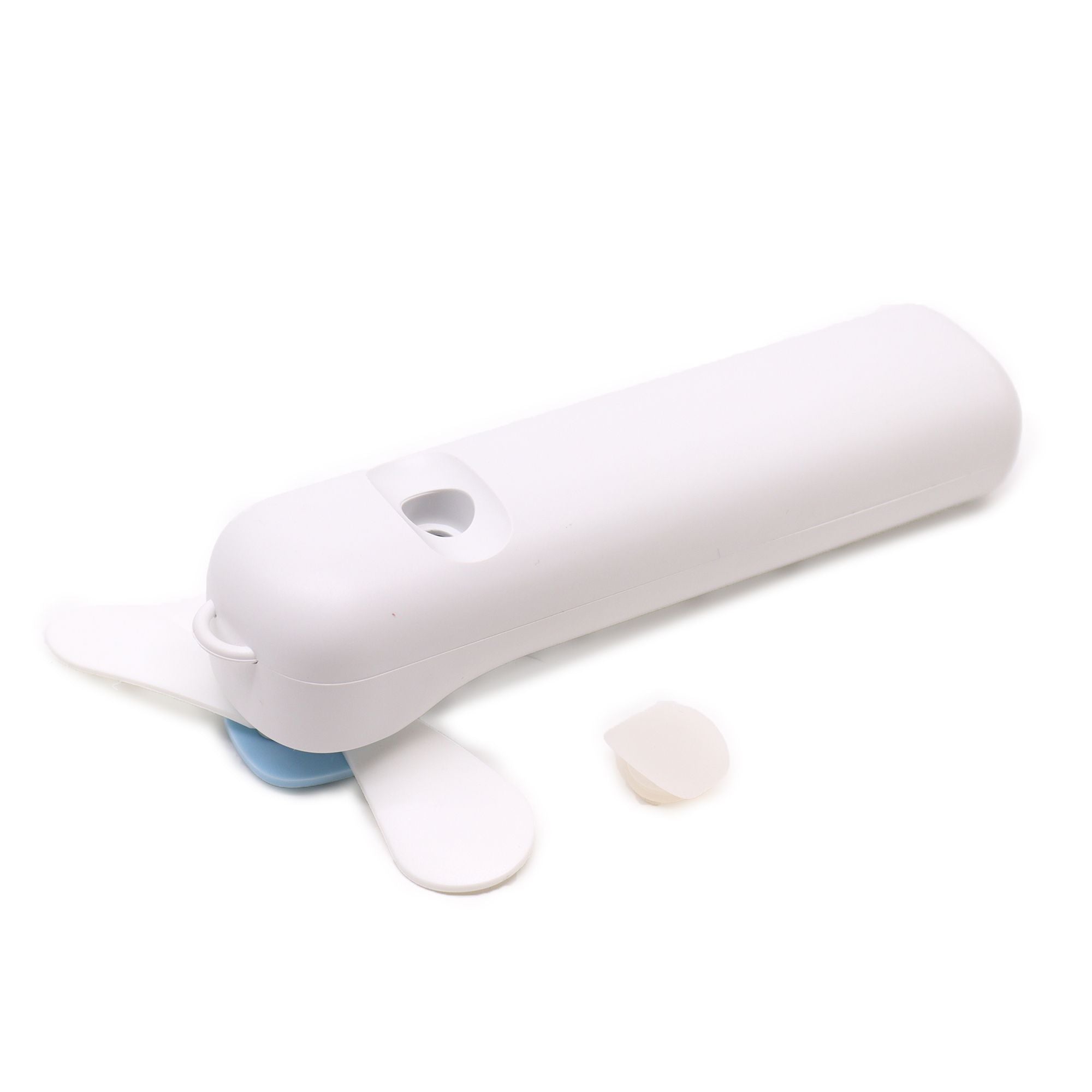 White Nano Mist Face Fan & Spray – USB Rechargeable Portable Mister (14x2.7x3.5cm)