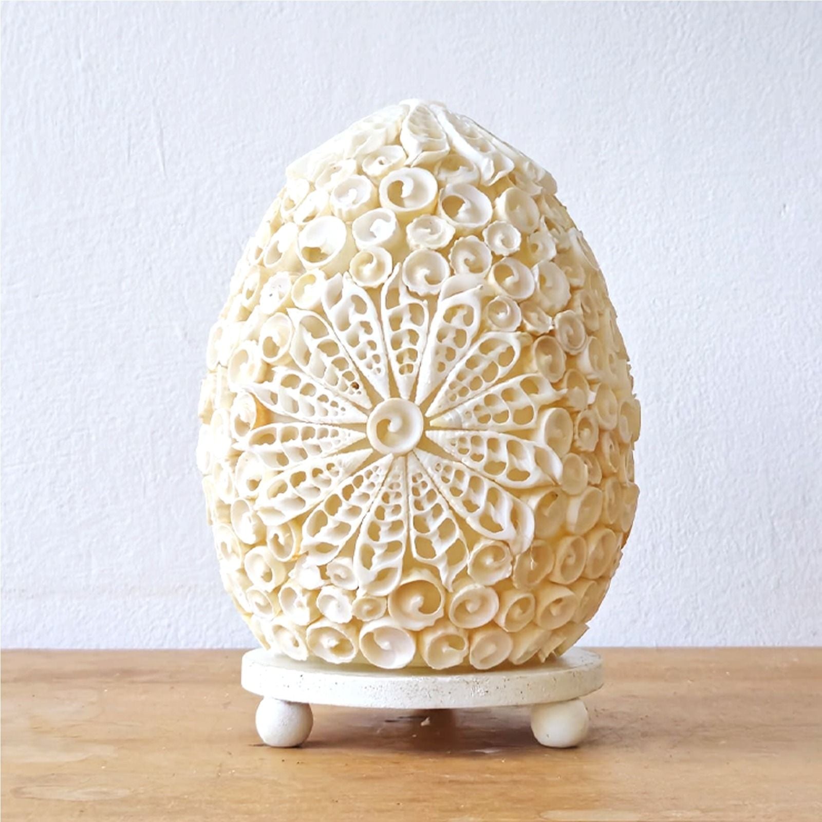 Boho Sea Shell Lamp - Cut Art Shell Oval - 15cm