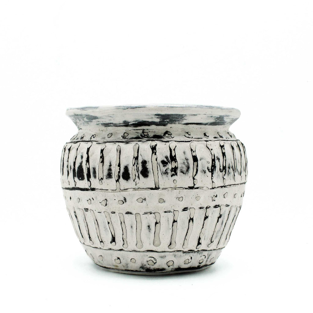 Handmade Lombok Ceramic Ceramic Vase – Cream – Indonesian Artisan Pottery UK