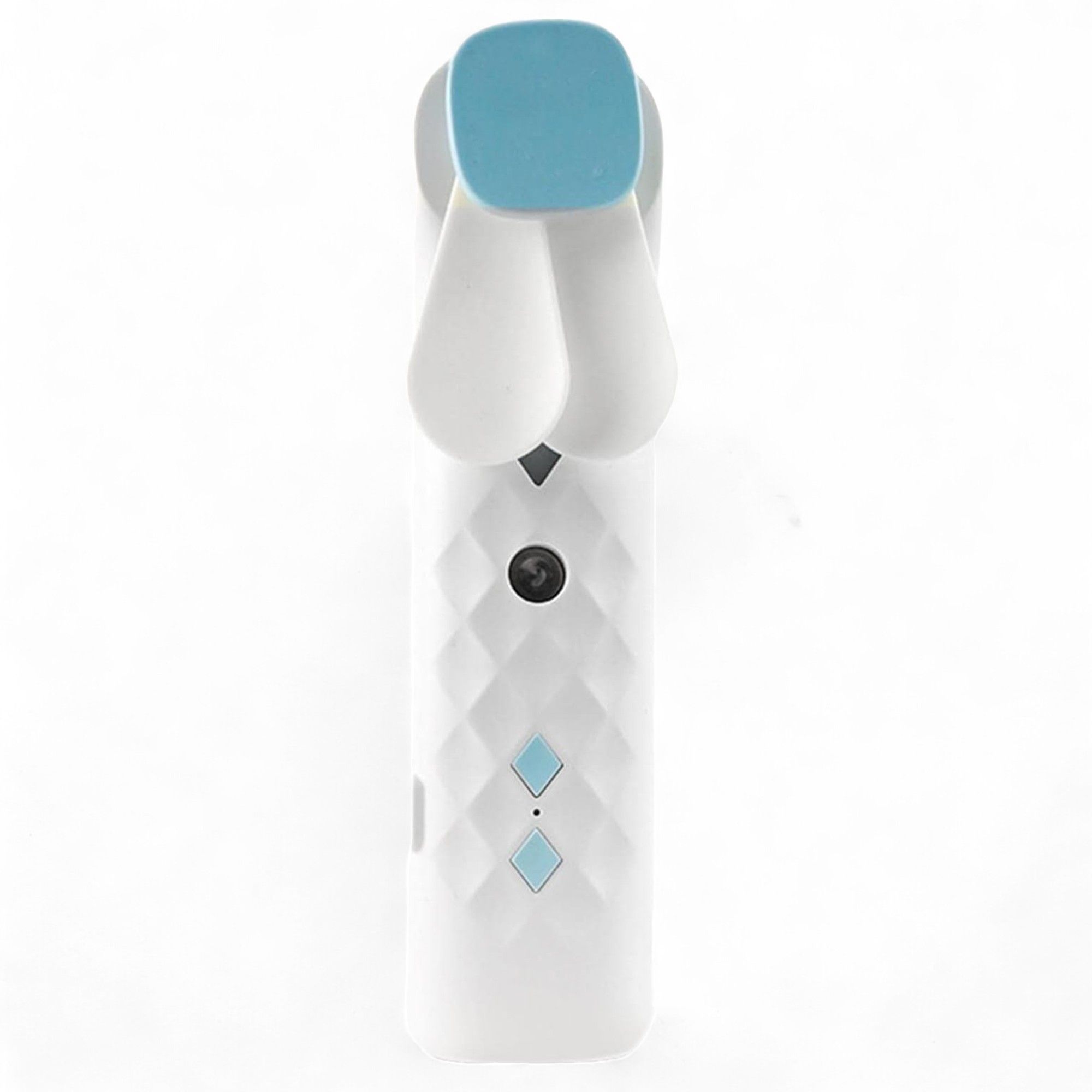 White Nano Mist Face Fan & Spray – USB Rechargeable Portable Mister (14x2.7x3.5cm)