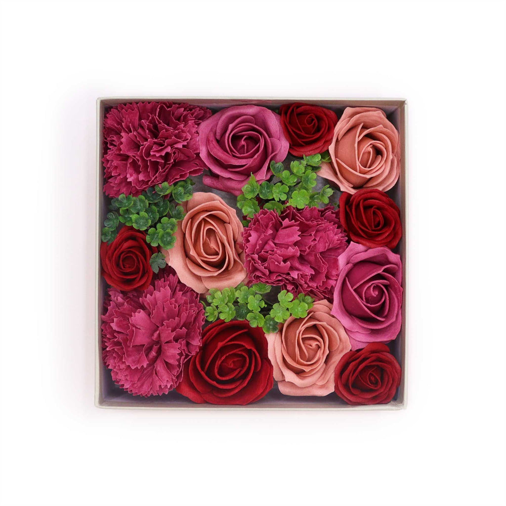 Soap Flower Gift Box (Square Box) - Vintage Roses