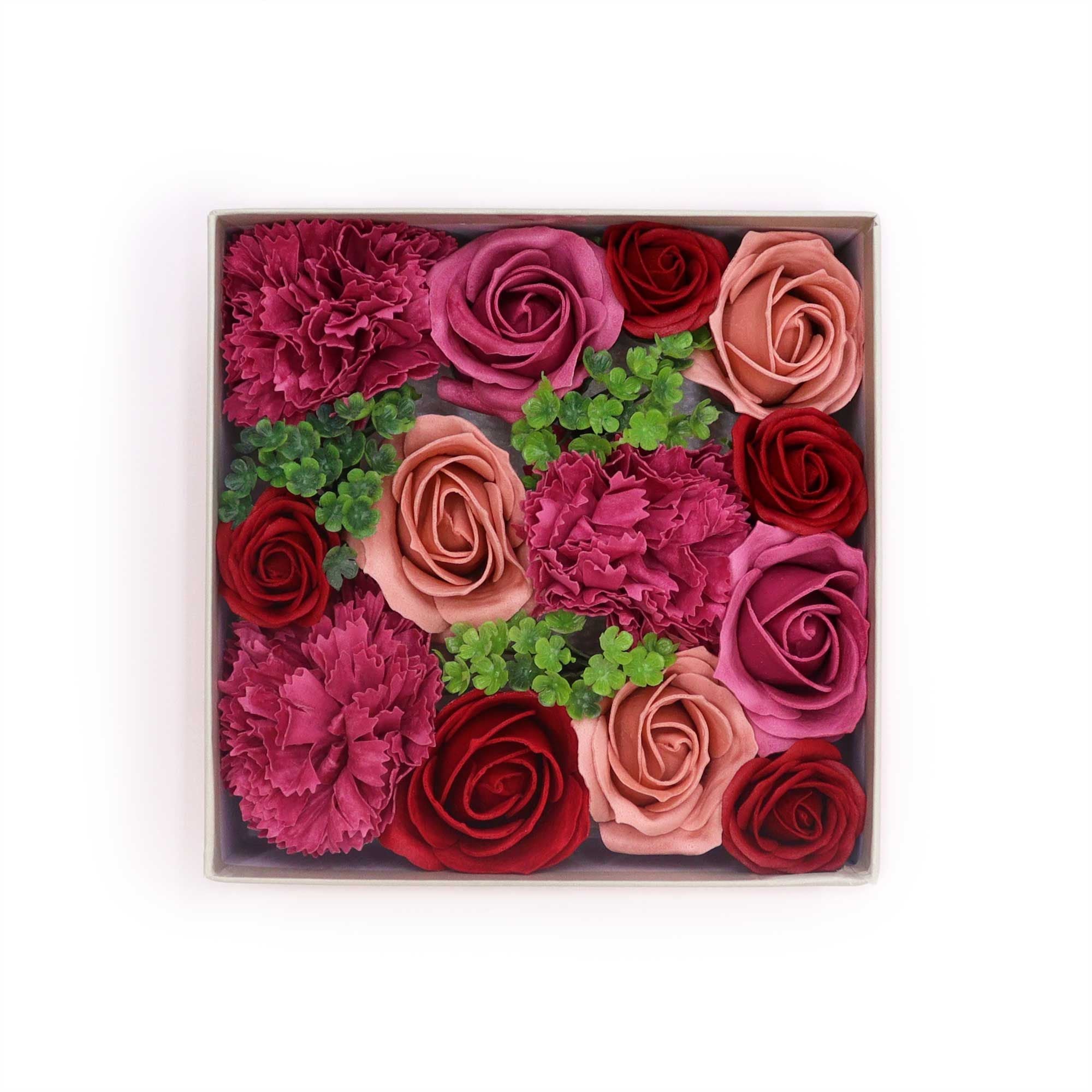 Soap Flower Gift Box (Square Box) - Vintage Roses