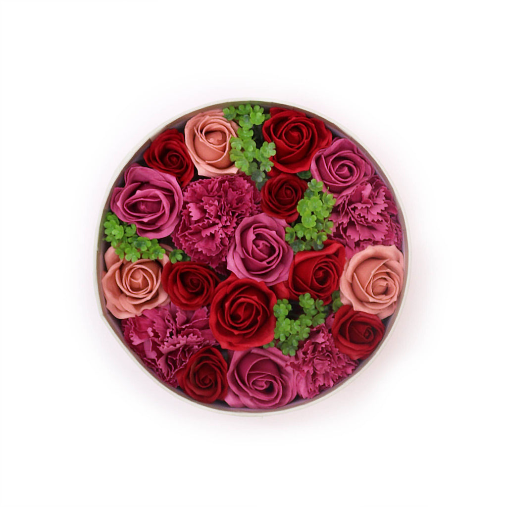 Soap Flower Gift Box (Round Box) - Vintage Roses