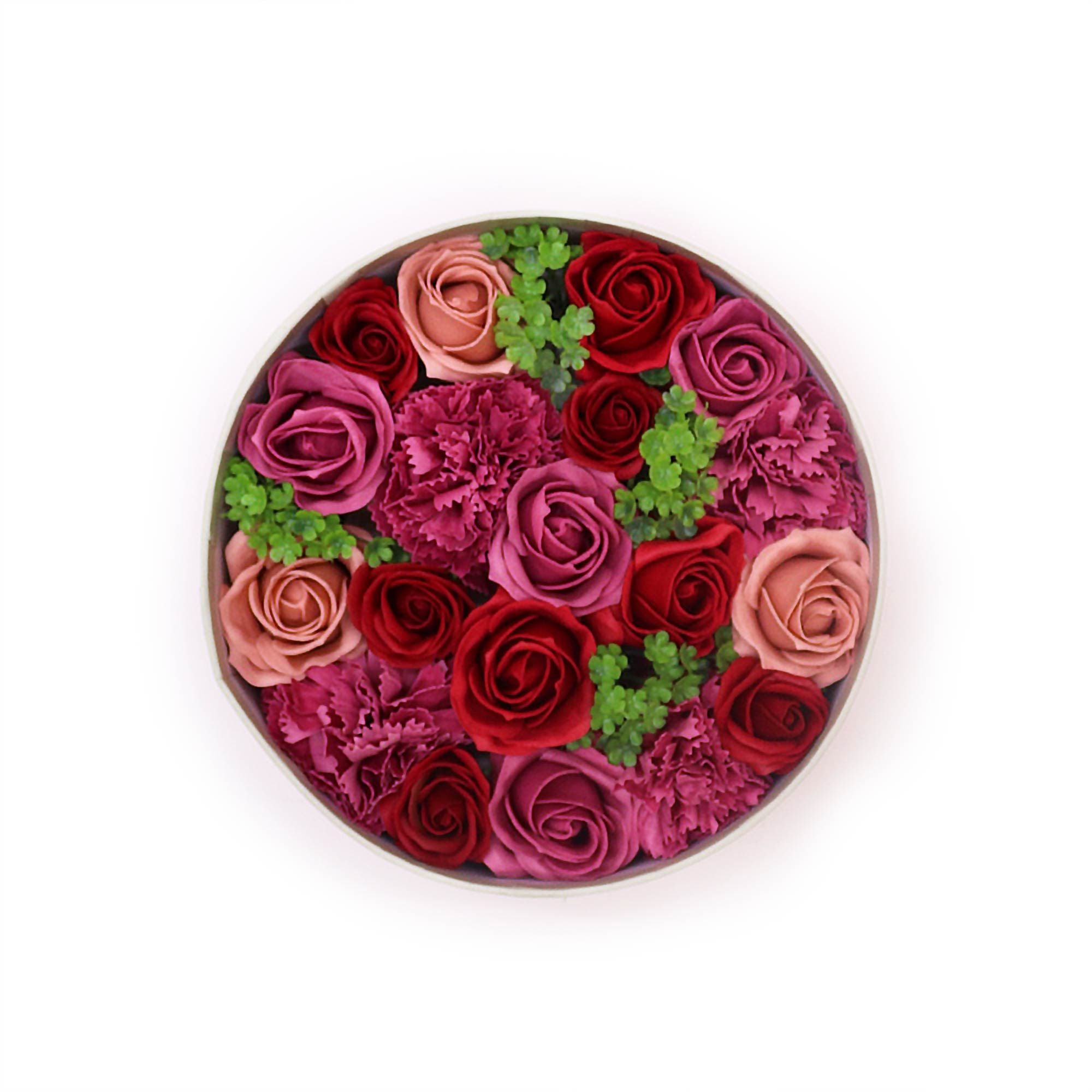 Soap Flower Gift Box (Round Box) - Vintage Roses