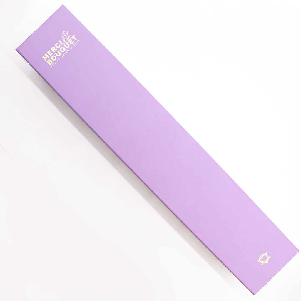 Soap Flower Gift Box (Extra Long) - Lavender Rose & Carnation