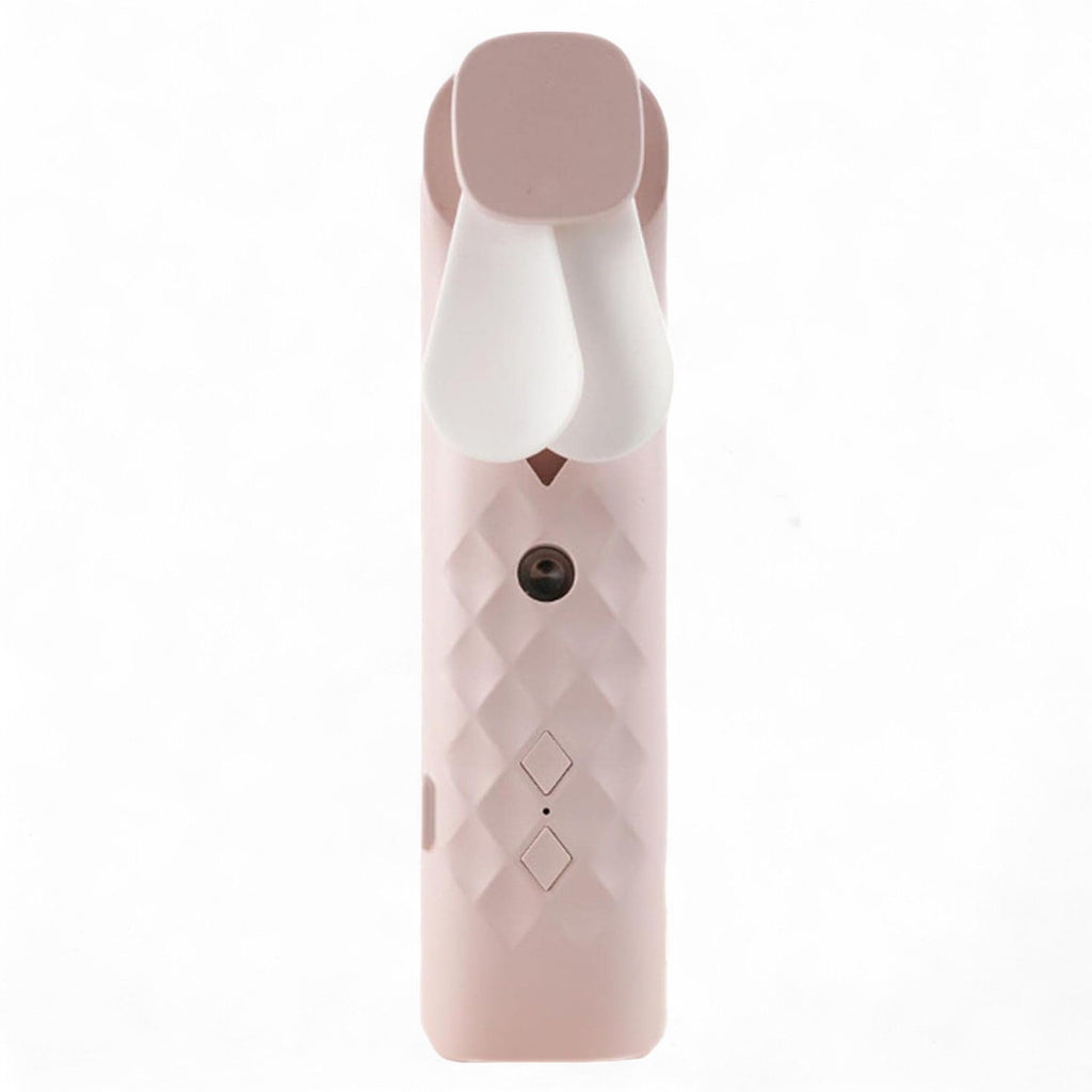 Pink Nano Mist Face Fan & Spray – USB Rechargeable Portable Mister (14x2.7x3.5cm)