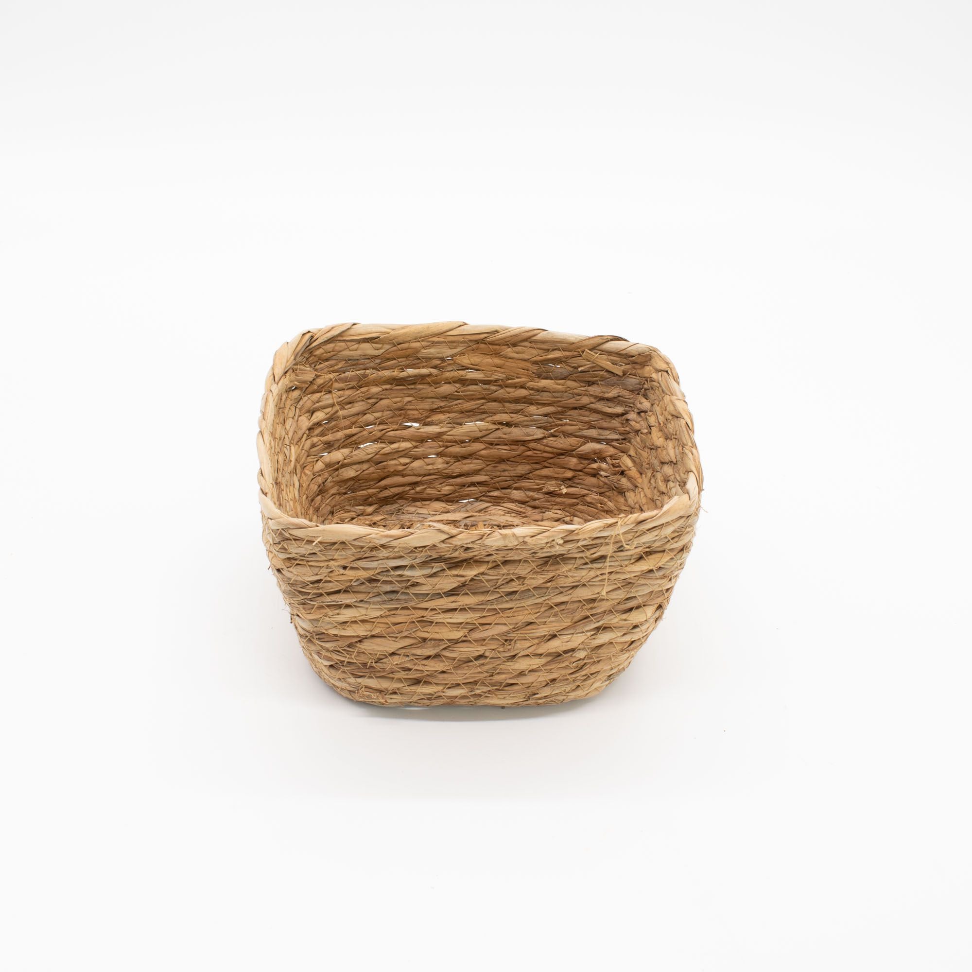 Set of 3 Square Seagrass Baskets – Natural Woven Storage Baskets – Handmade Home Organisers (20-33cm)