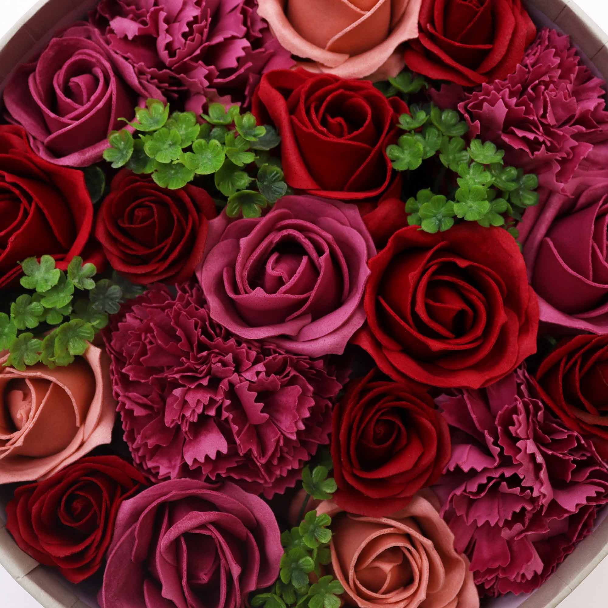 Soap Flower Gift Box (Round Box) - Vintage Roses