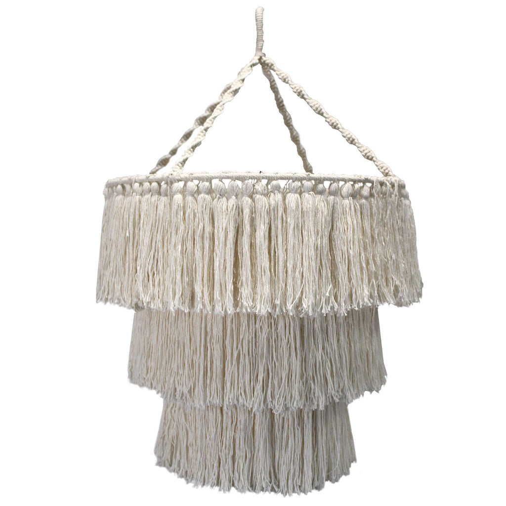 Macrame Soft Chandelier – Natural Woven Boho Light Shade (80cm)