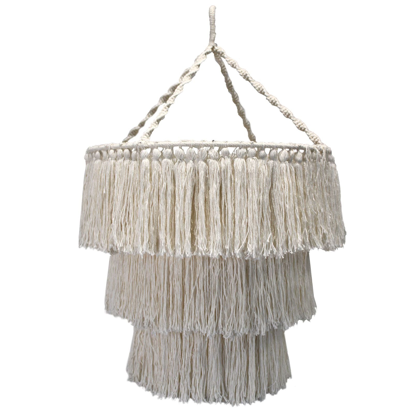 Macrame Soft Chandelier – Natural Woven Boho Light Shade (80cm)
