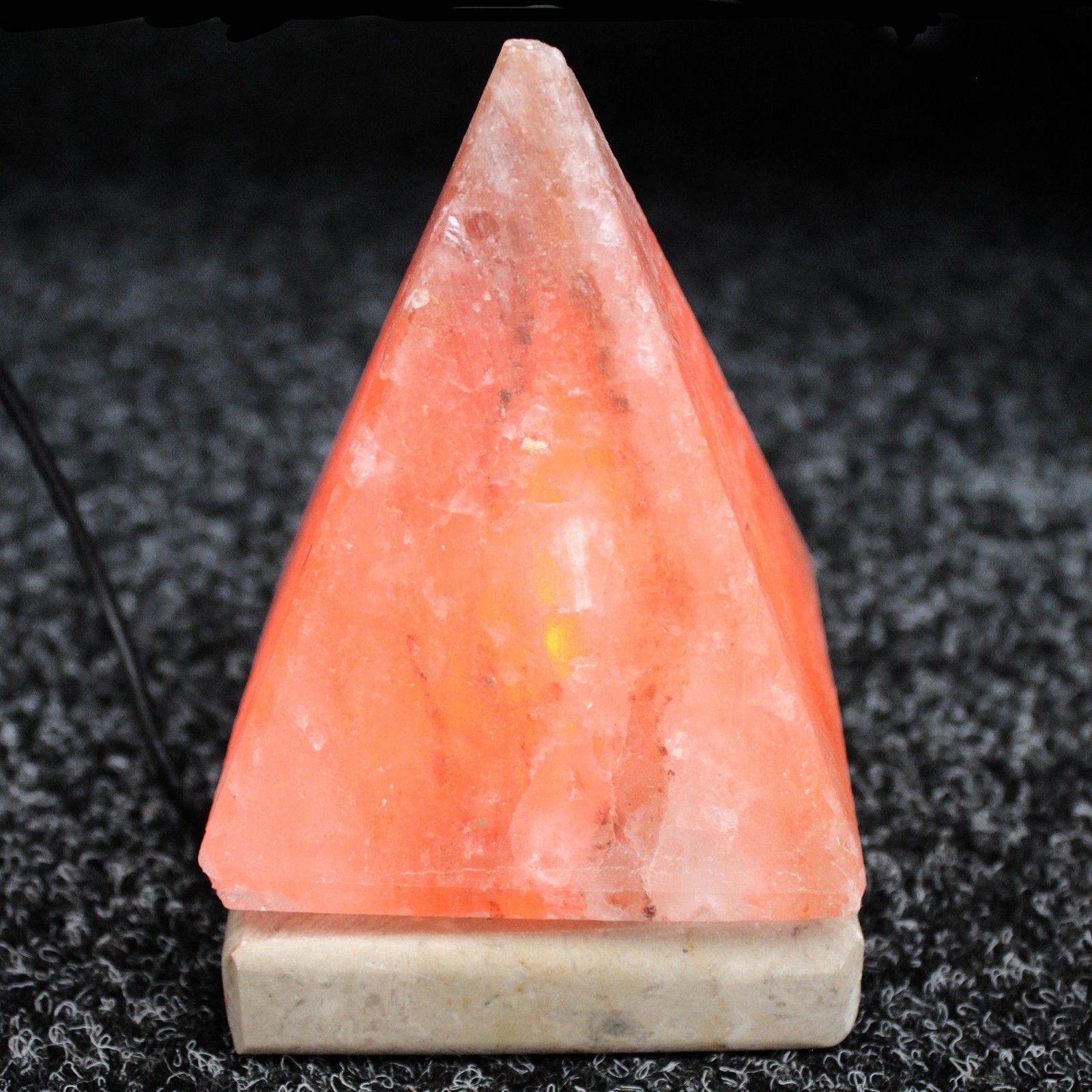 Quality USB Pyramid Salt Lamp - 9 cm (single) USB connector which  is 150 cm long
