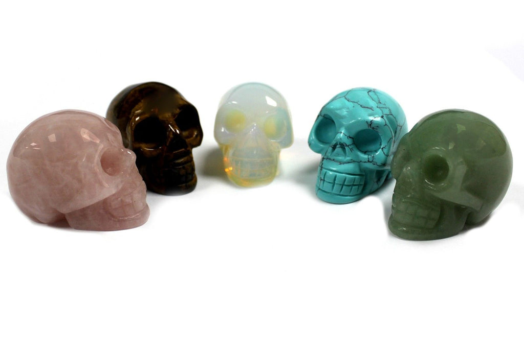 Gemstone Skull - Rose Quartz