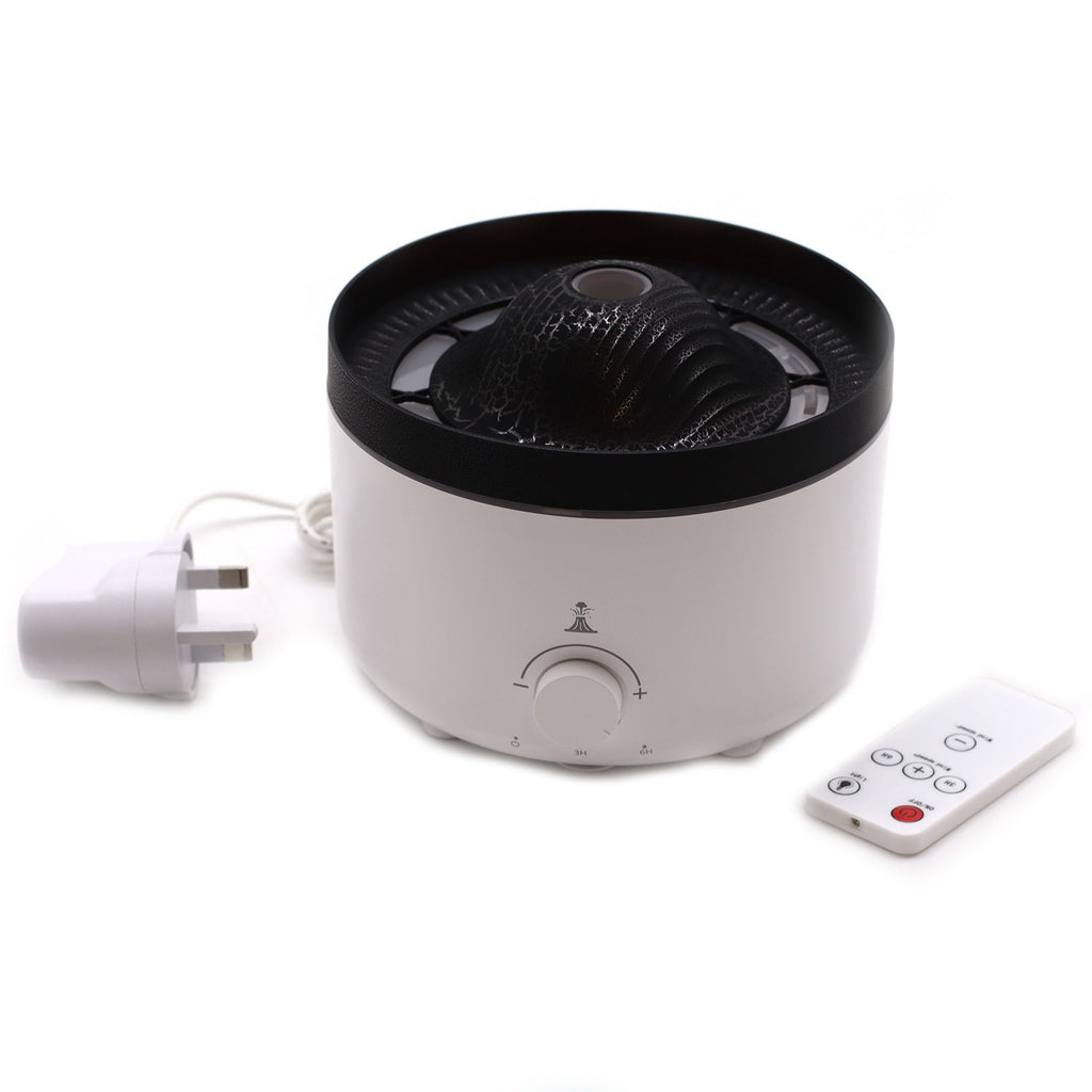 Large Volcano Effect Aroma Diffuser – Dual-Color Plug-In Humidifier (560ml, 11x16cm)