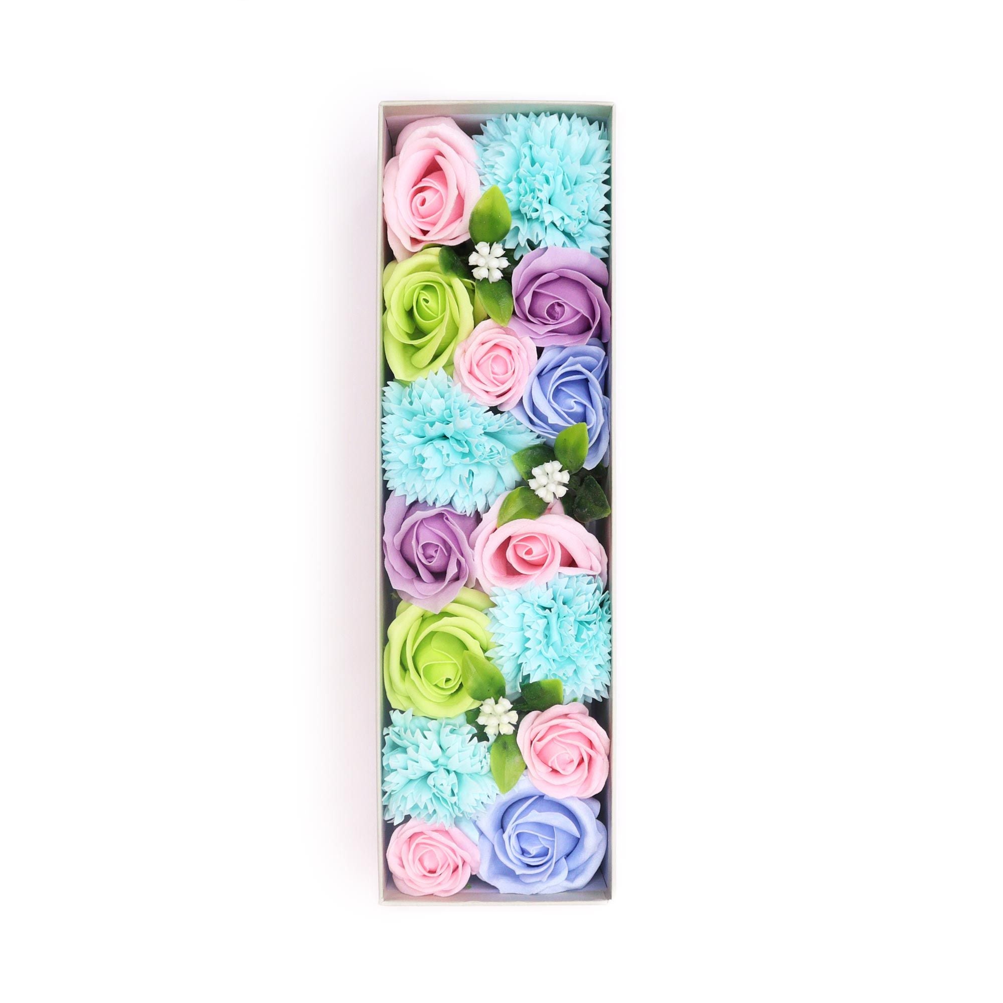 Soap Flower Gift Box (Long Box) - Baby Blessings - Blues