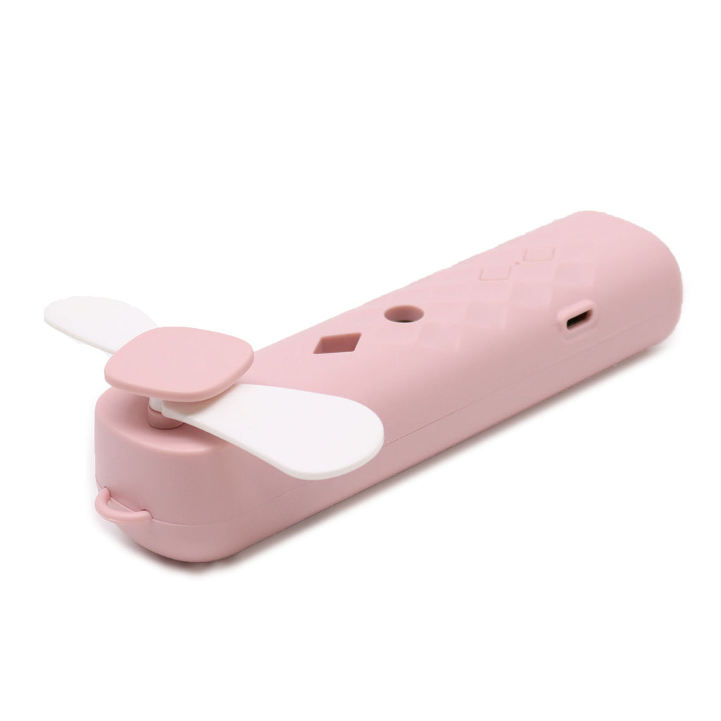 Pink Nano Mist Face Fan & Spray – USB Rechargeable Portable Mister (14x2.7x3.5cm)