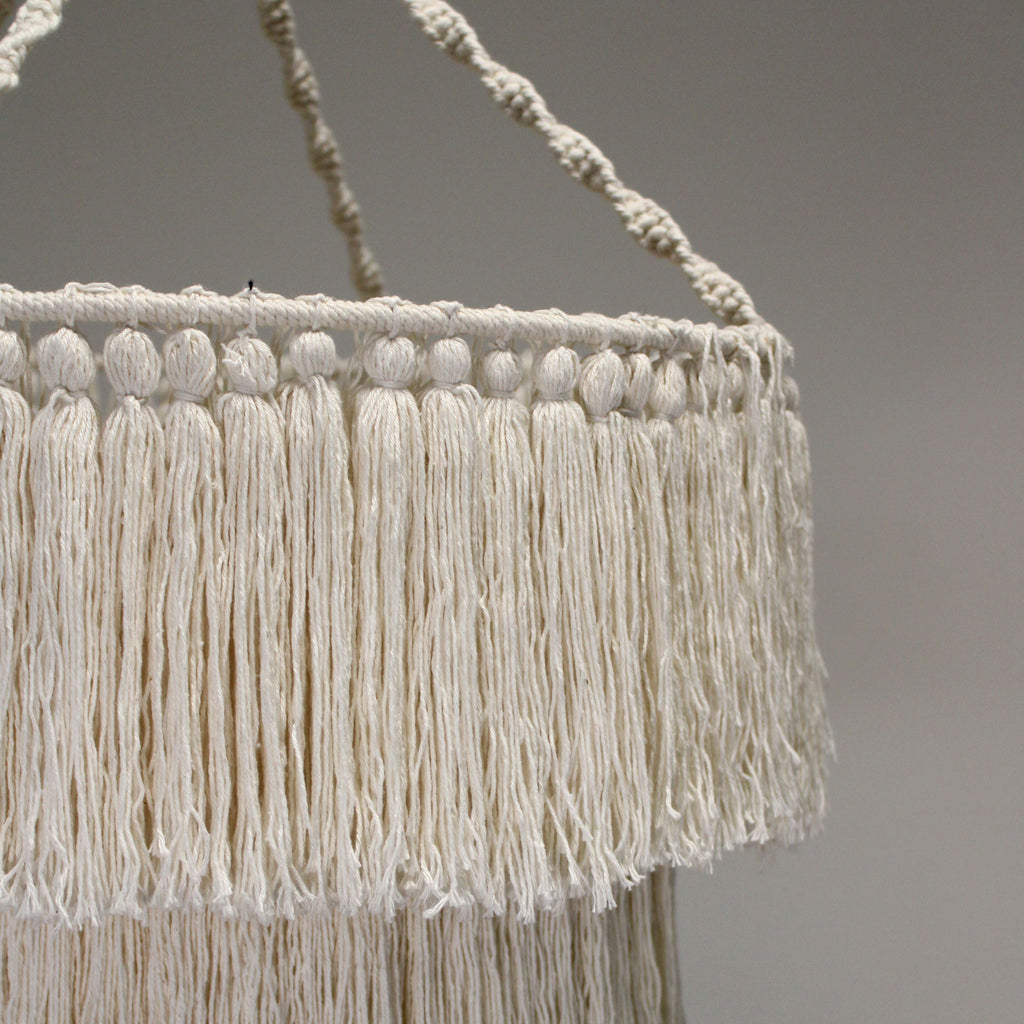 Macrame Soft Chandelier – Natural Woven Boho Light Shade (80cm)