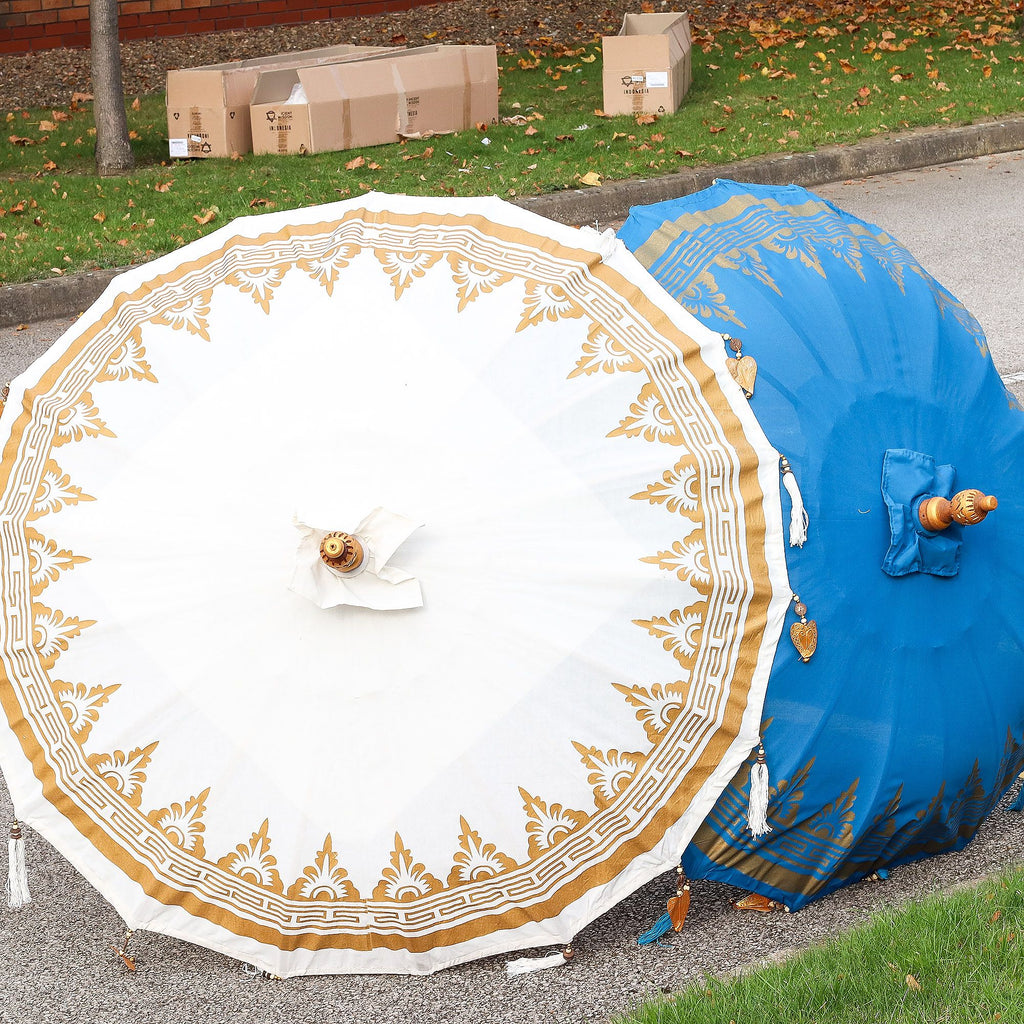 Bali Patio Parasol - Canvas - Natural Decor - 1.5m